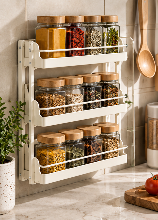 Modular Three-Tier Pantry Spice Rack